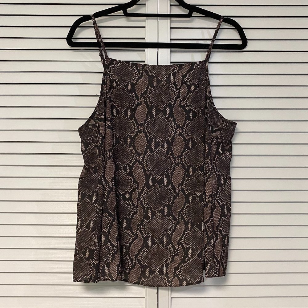 ASOS Gray Snake Print Tank Top Blouse